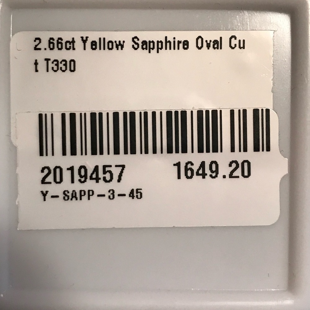 RARE 2.66ct Oval YELLOW sapphire gemstone - Picture 5 of 5